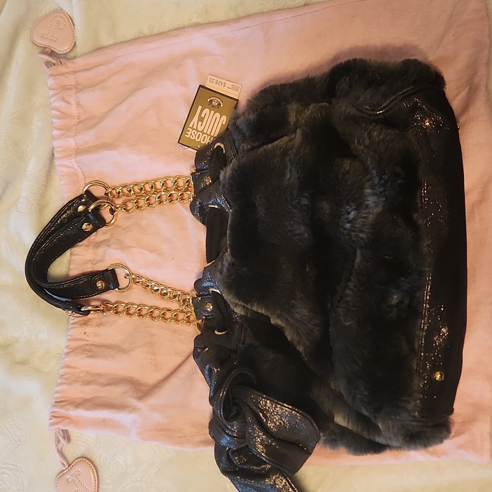 Juicy Couture faux fur daydreamer bag